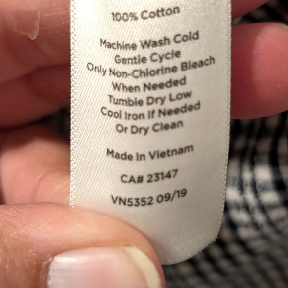 Talbots Women's Black and White‎ Checkered Women's Top Size Small - Picture 11 of 11